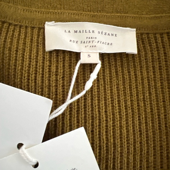 Sézane Claudio sweater, olive green, S - Picture 4 of 7
